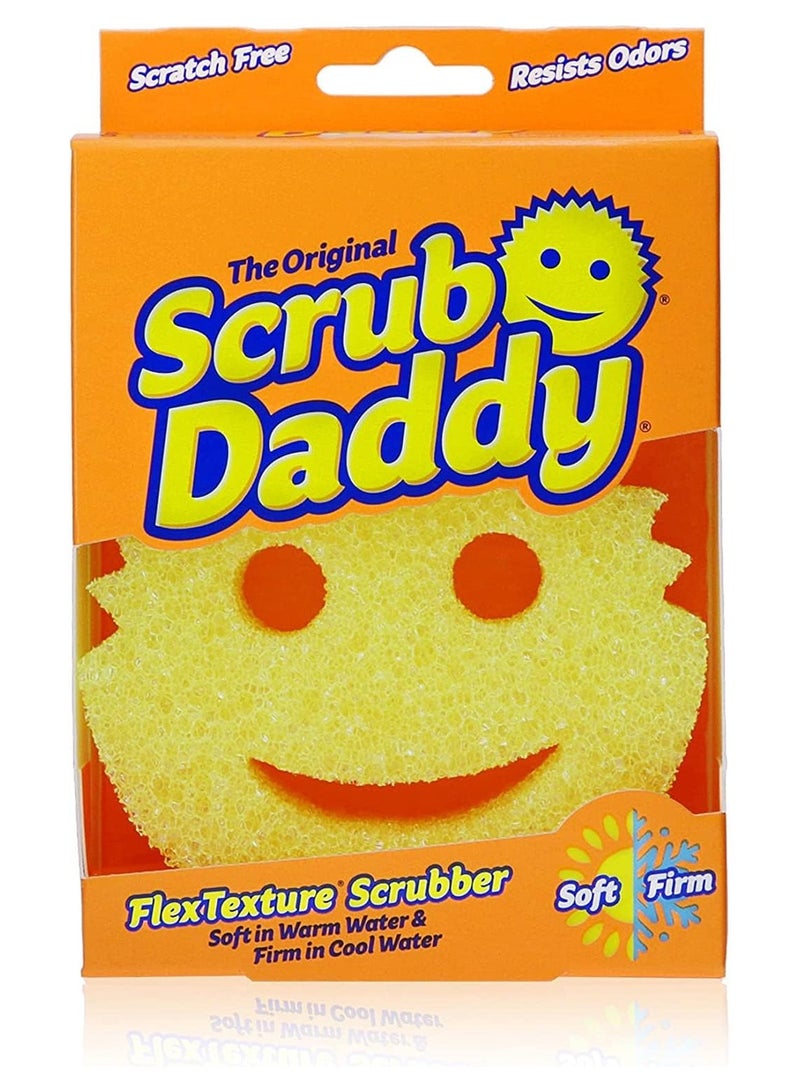 Scrub Daddy Smiley Face Scratch Free Scrubber As Seen On Shark Tank-1 Pack, Vinyl, Yellow, 1 Count (Pack of 1) - Image 1